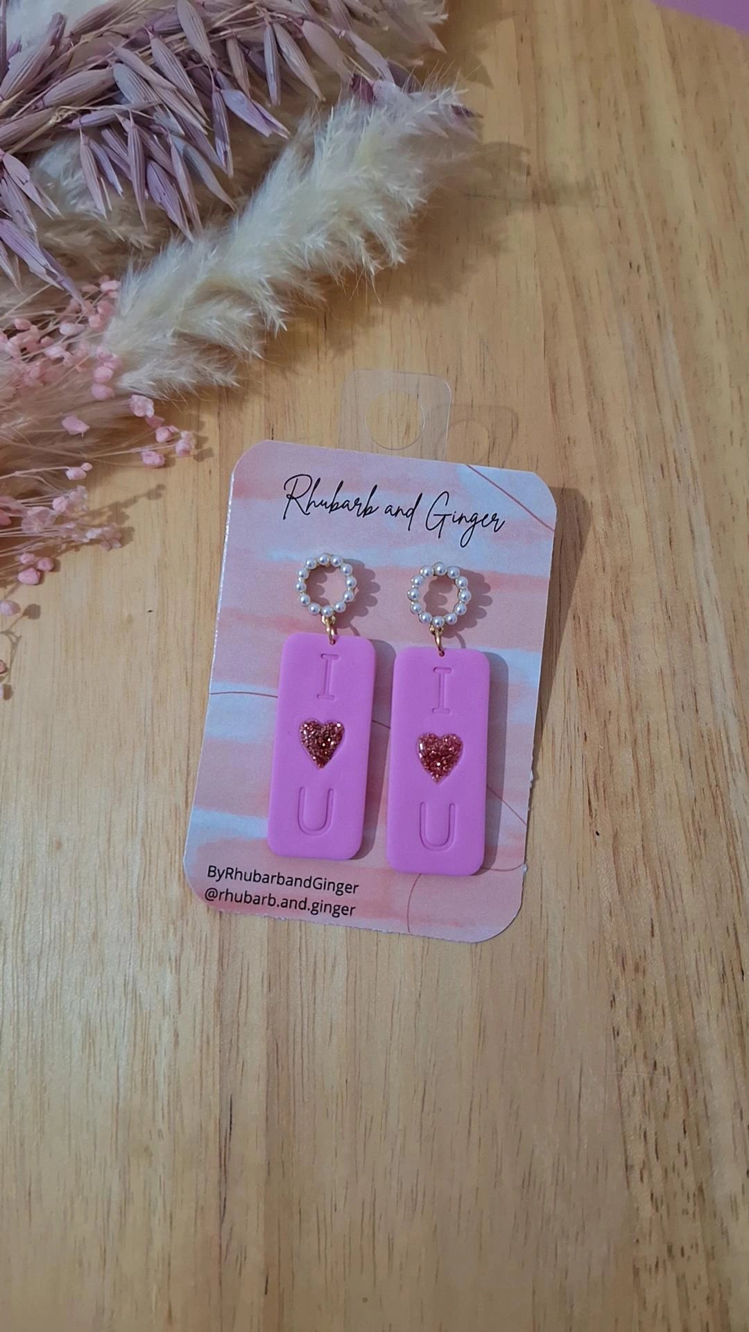 I 'Heart' U Earrings by Rhubarb & Ginger