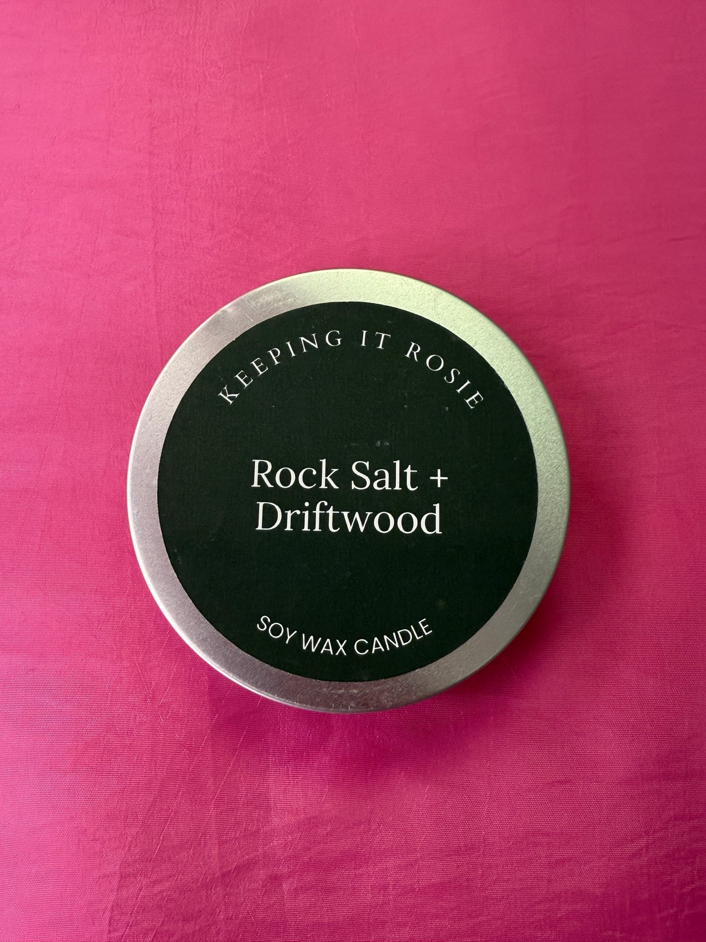 Rock Salt & Driftwood candle by Keeping It Rosie