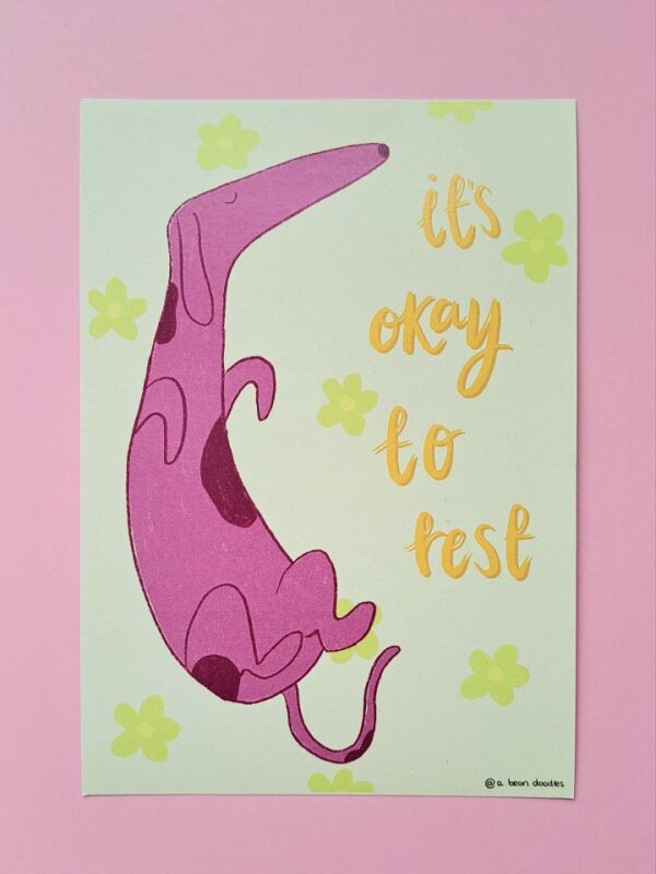 A5 Print by A. Bean. Doodles