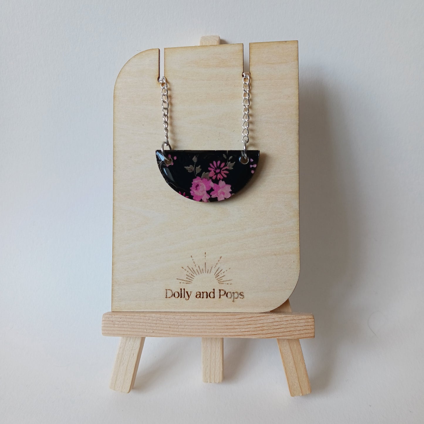 Reversible half moon necklace Small - Dolly and Pops