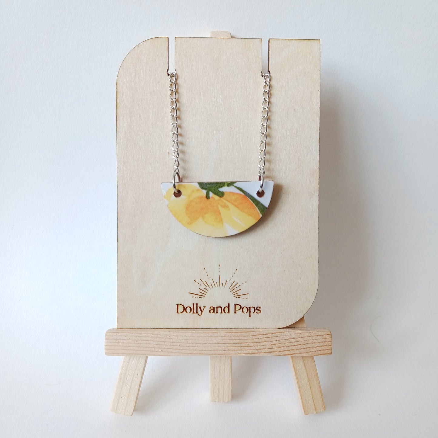 Reversible half moon necklace Small - Dolly and Pops
