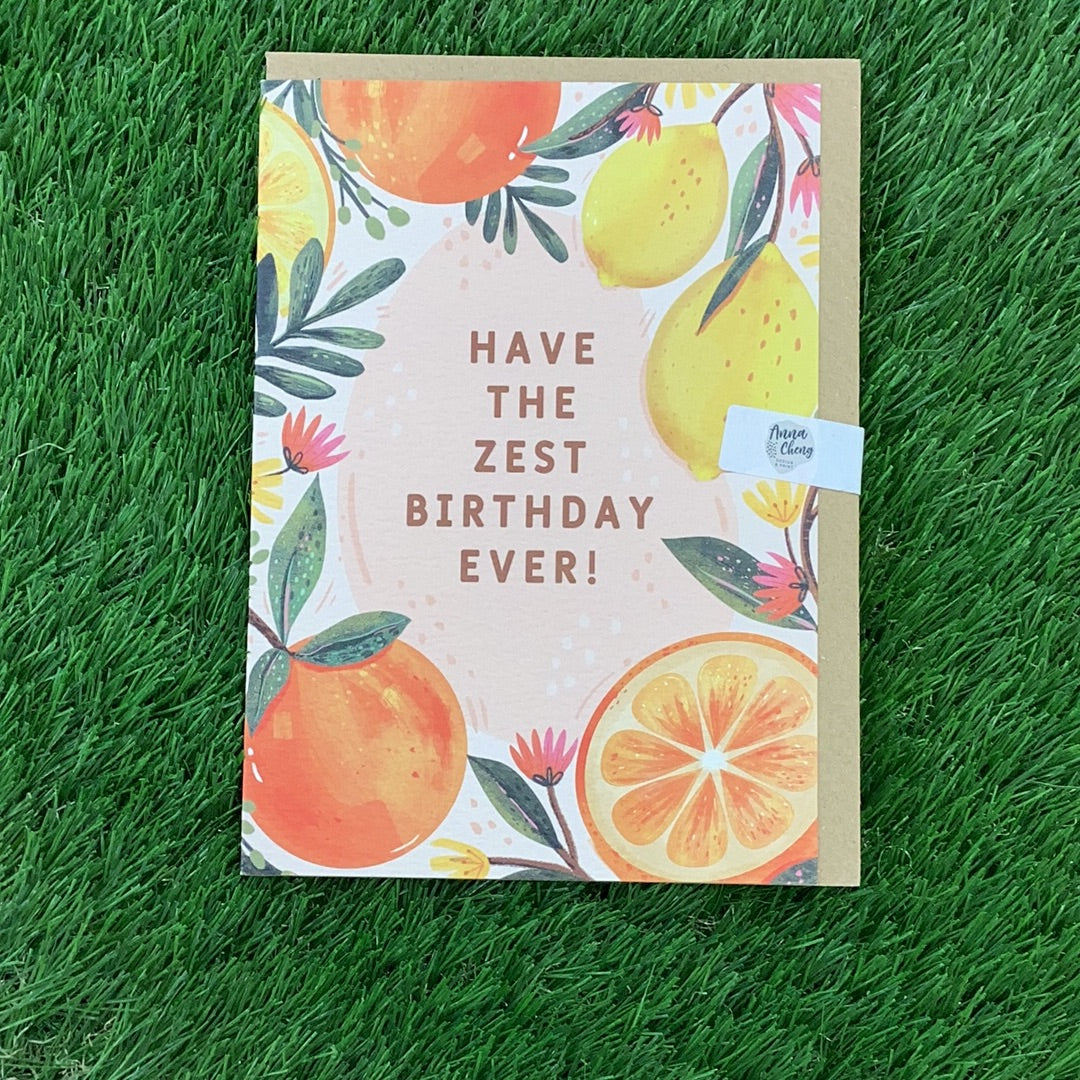 "Zest Birthday" Card by Anna Cheng