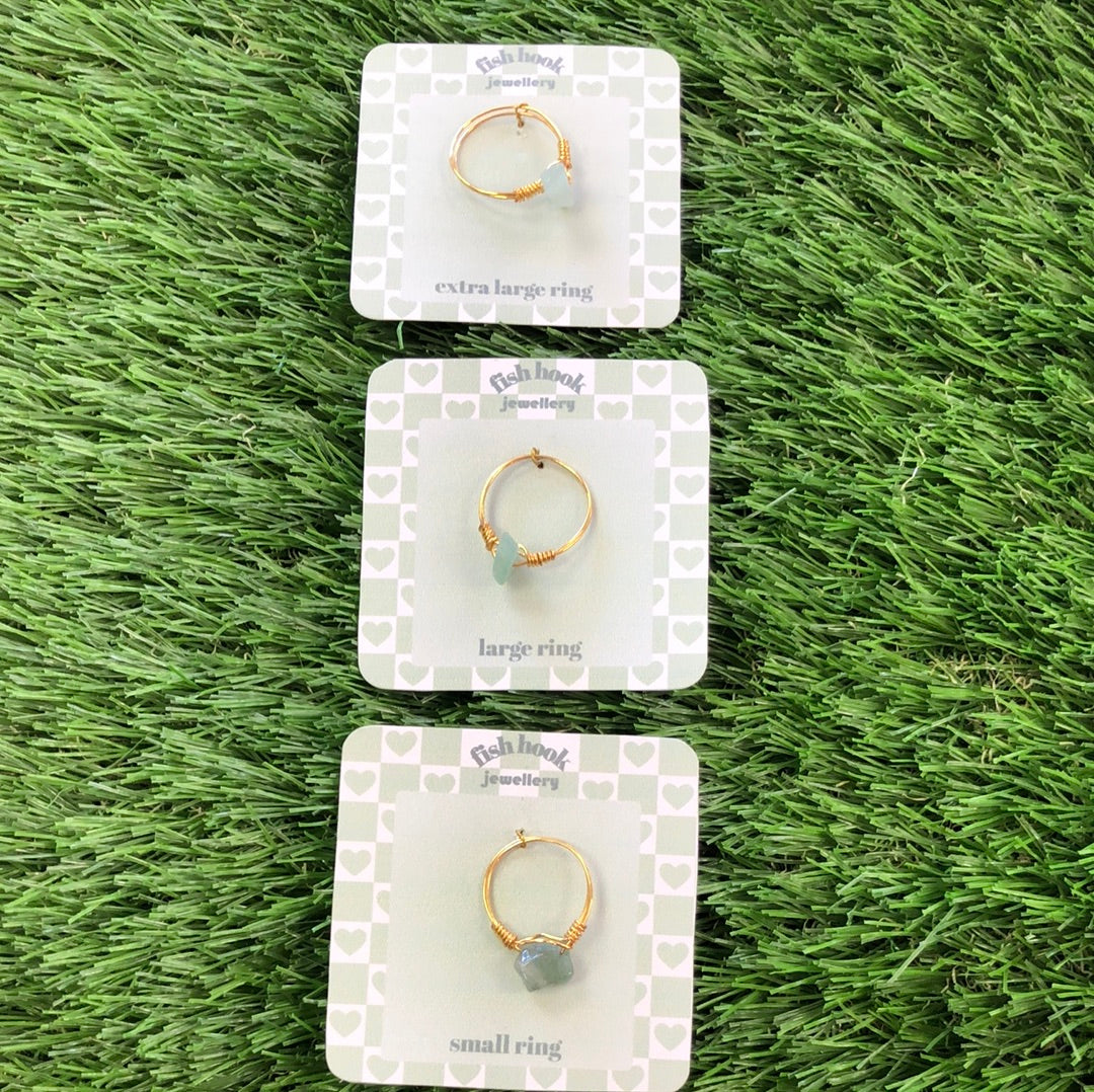 Fish Hook Green Rings