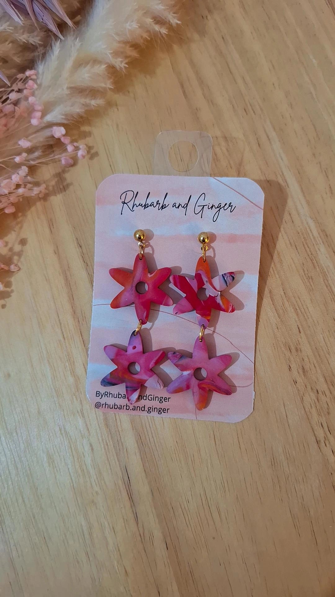 Flower Two Tier Earrings by Rhubarb & Ginger