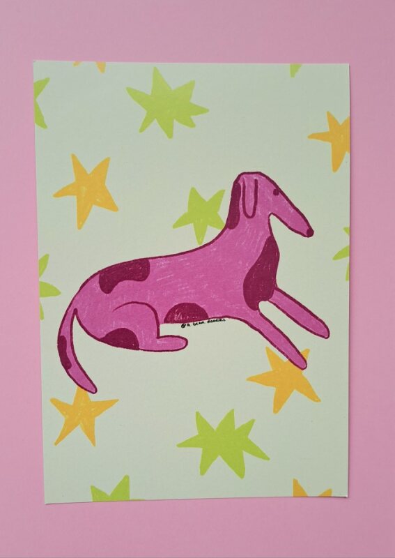 A5 Print by A. Bean. Doodles