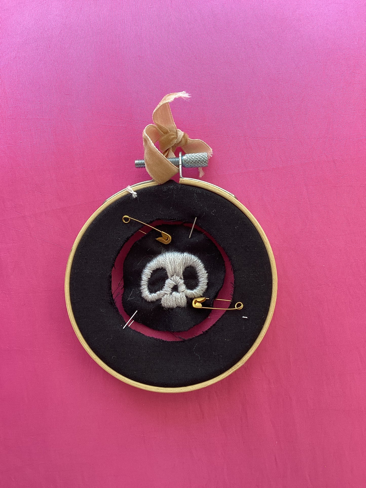 Skull hoop by Embroider Geek