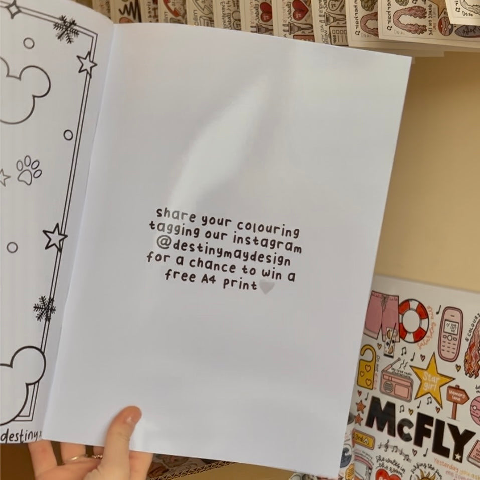 Disney colouring book by Destiny May Design