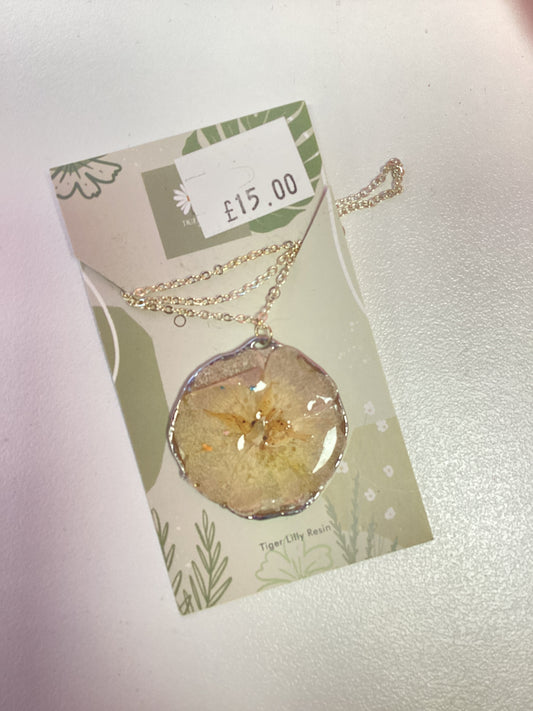 Orchid Resin necklace by Tiger Lily Resin