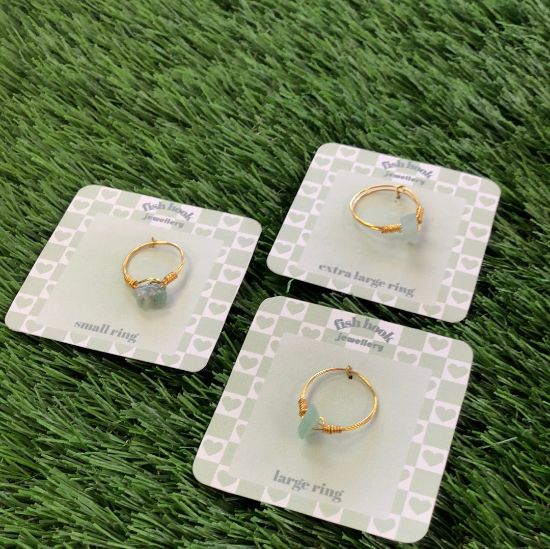 Fish Hook Green Rings