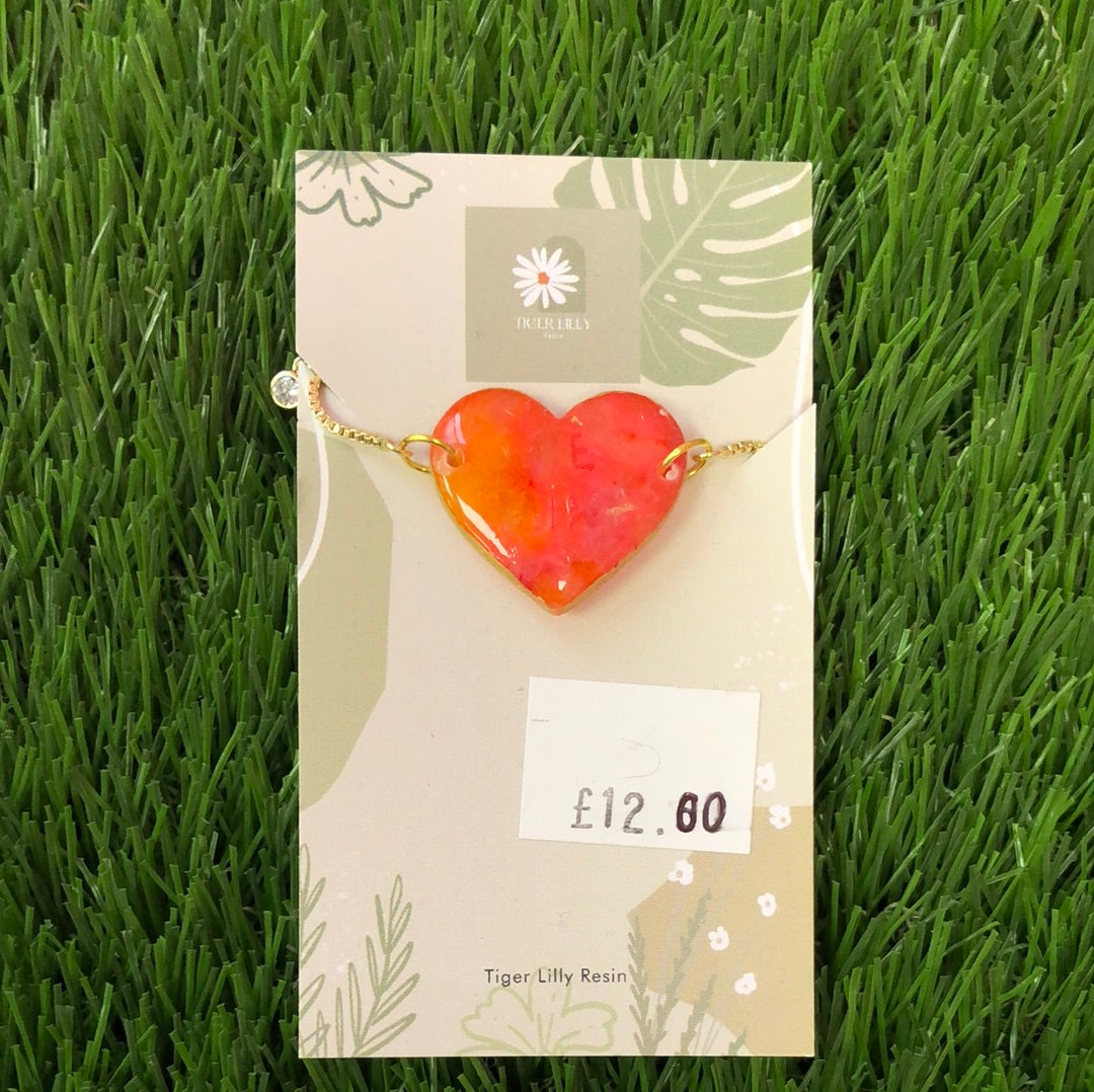 Tiger Lilly Resin Bracelet
