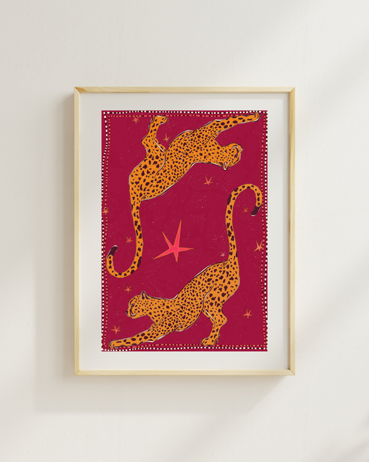 Spotted On Red A4 Print by March & Butler