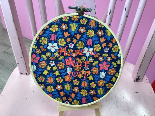 Have a nice poop (blue floral) by Toria Creates