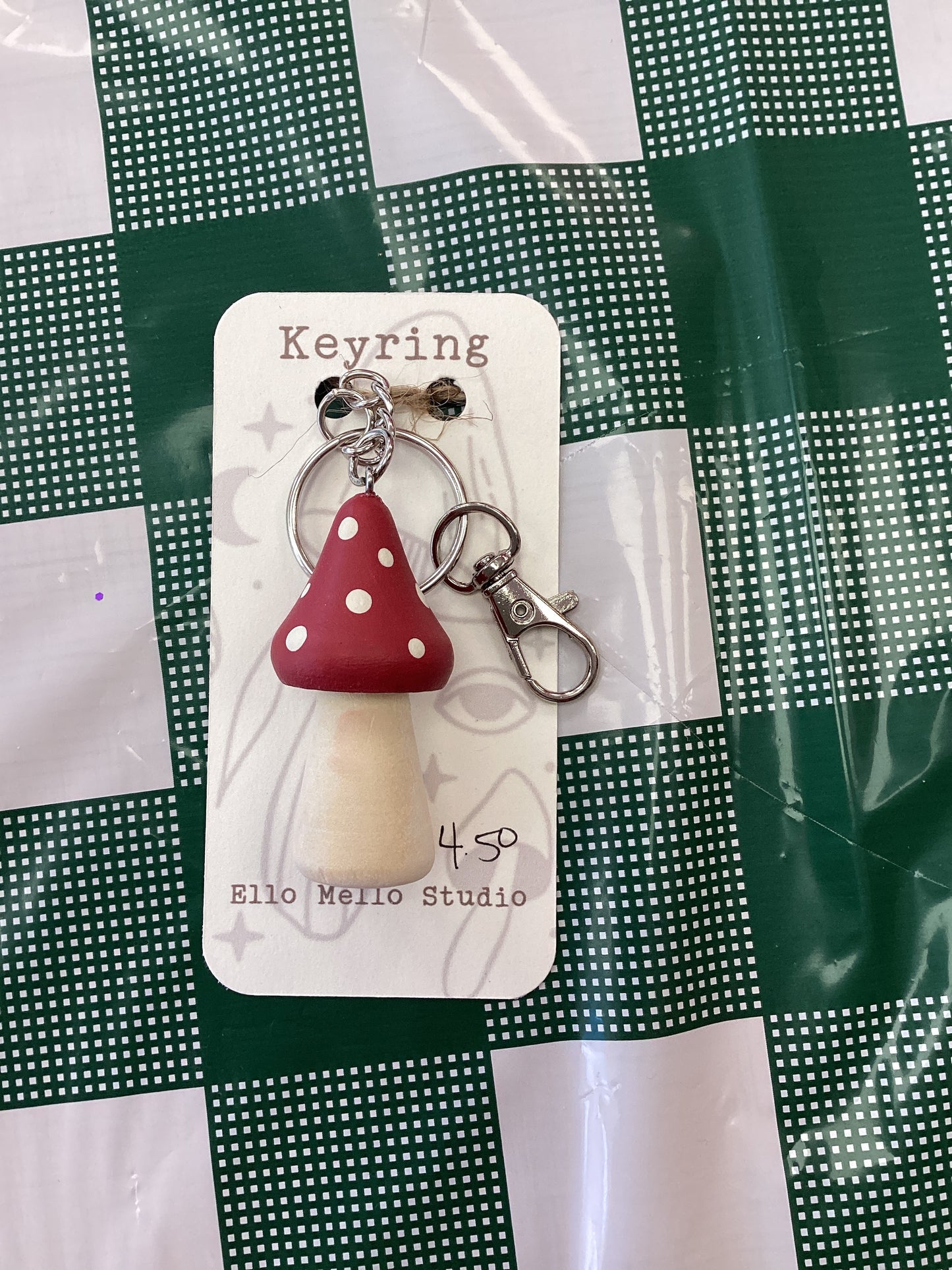 Ello mello studios mushroom key ring