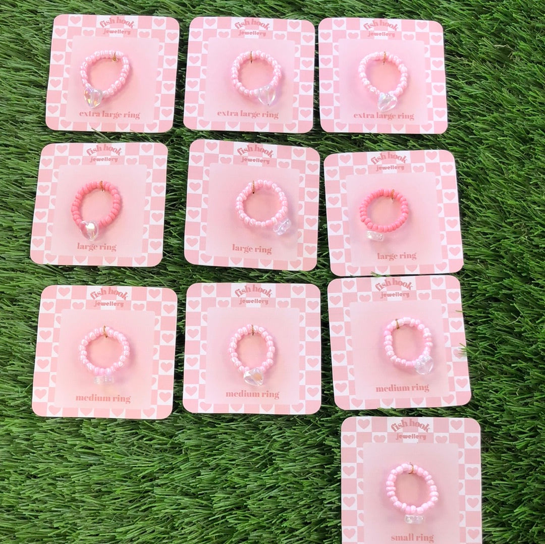 Fish Hook Pink Rings