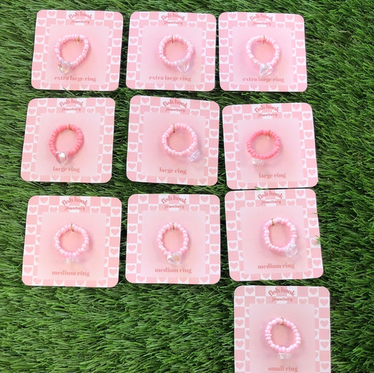 Fish Hook Pink Rings