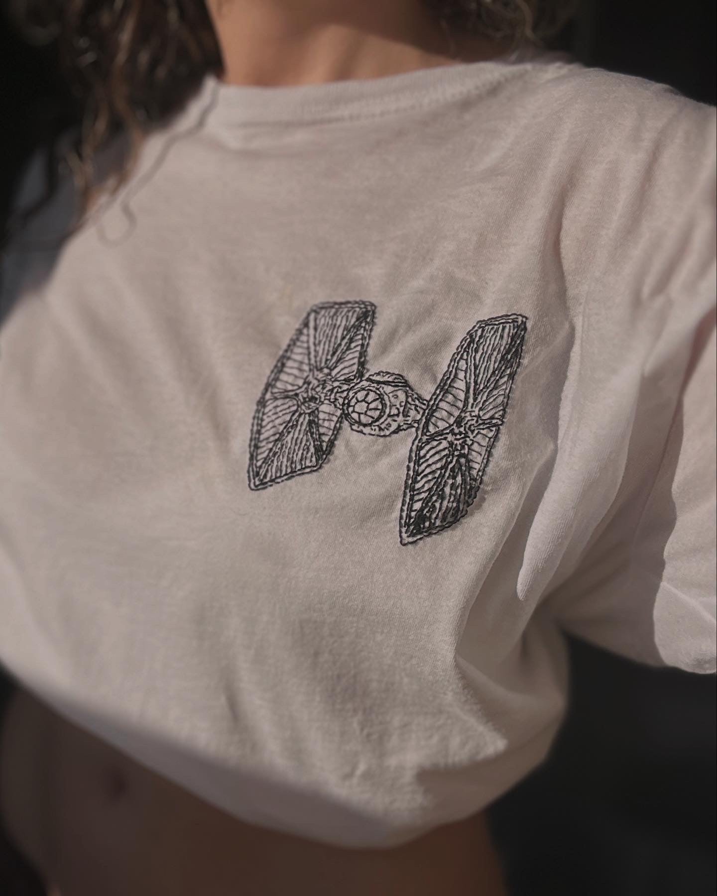 Tie fighter t shirt by Embroider Geek