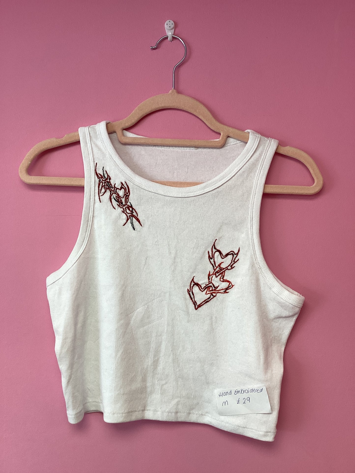 Heart flame vest by Embroider Geek
