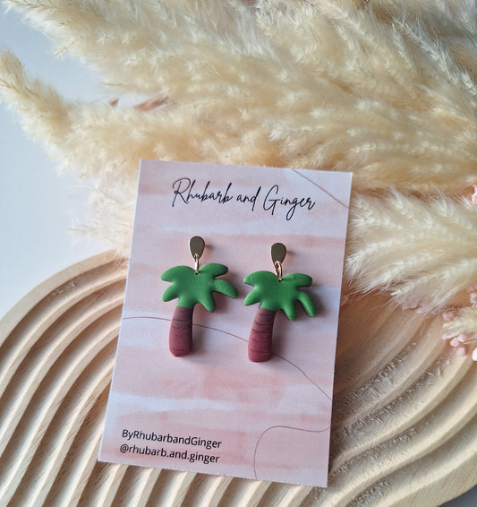 Palm Tree Dangles Earrings by Rhubarb & Ginger