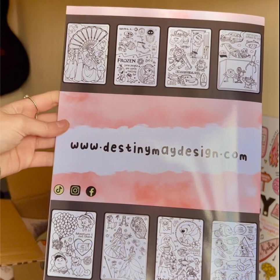 Disney colouring book by Destiny May Design