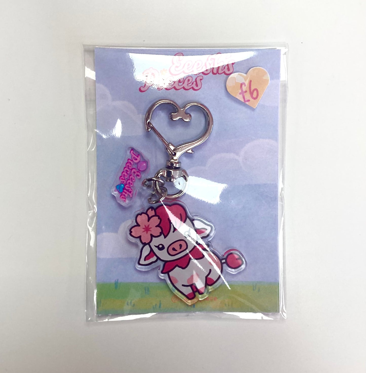 Eeesh’s Pieces Cow Keyring
