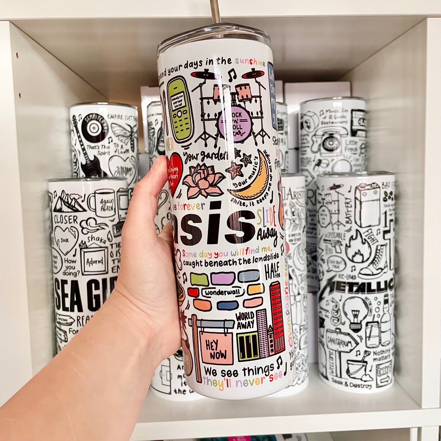 Tumbler bottles by Destiny May Design