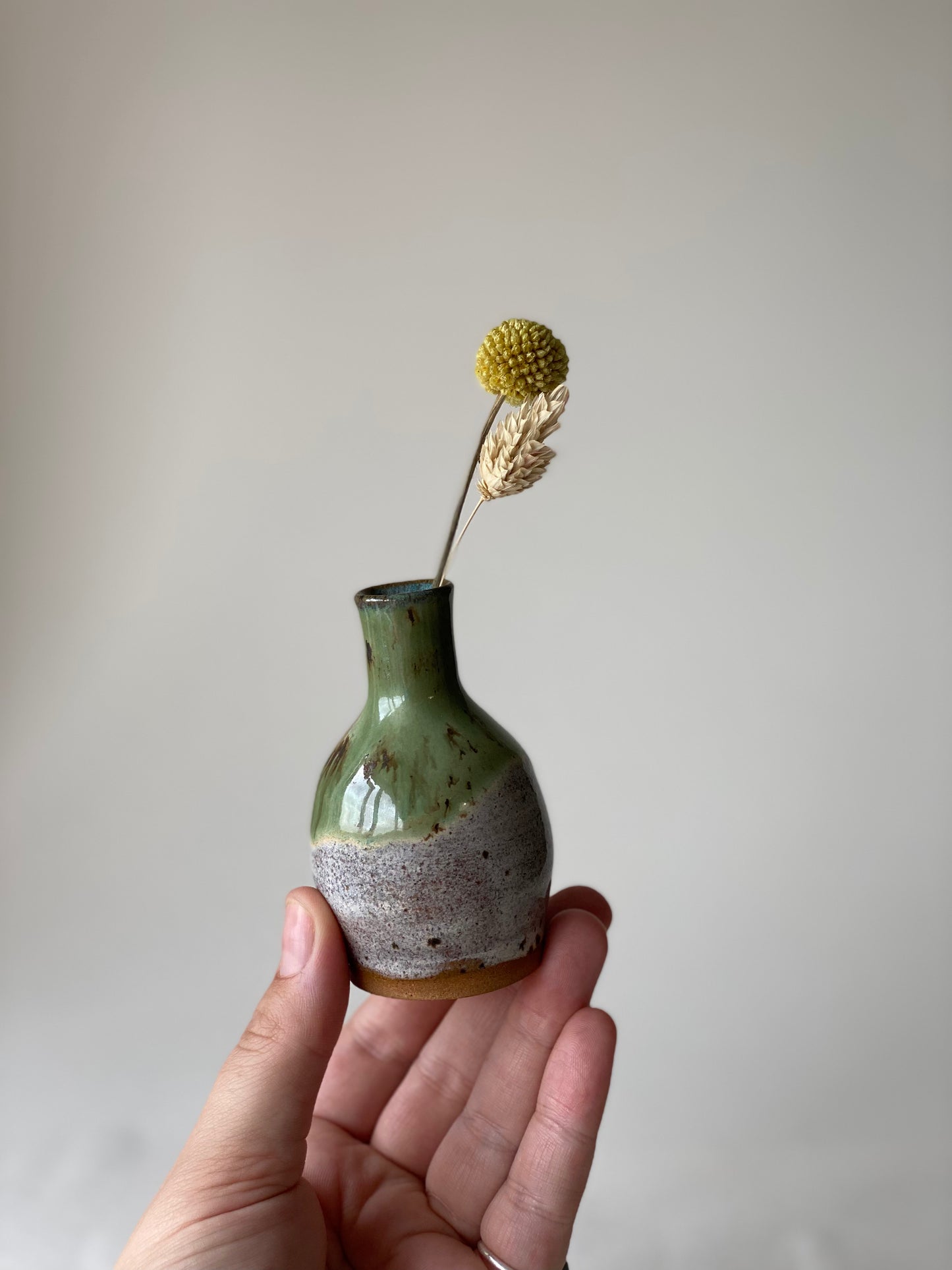 Moss & Sand Mini Bud Vase - by Ceramics in the Annexe