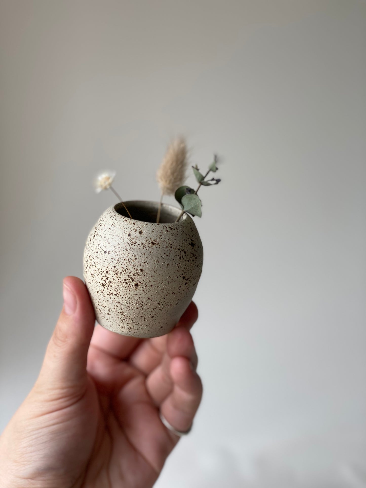 Speckled Sandstone Mini Bud Vase - by Ceramics in the Annexe