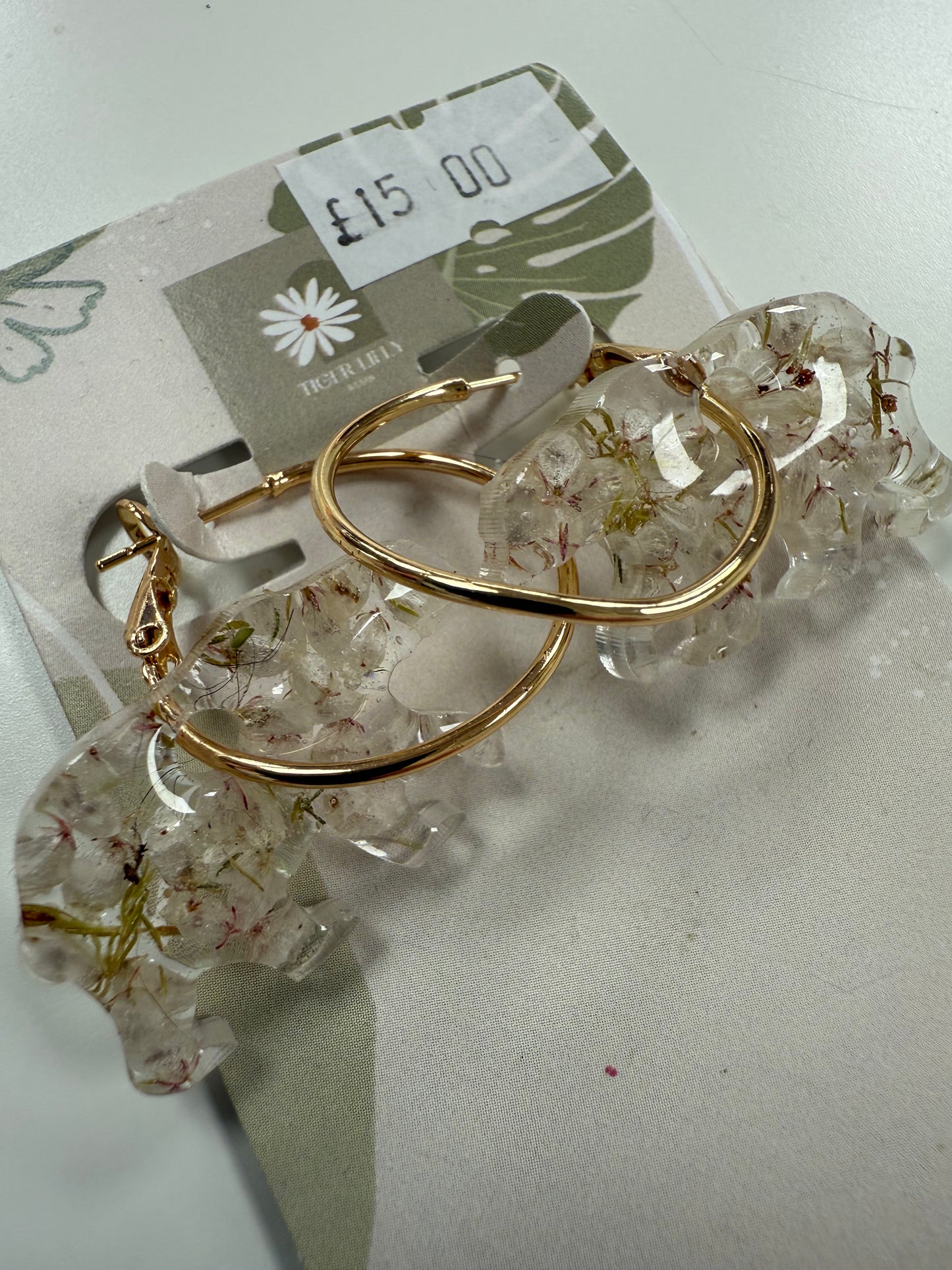 Polar Bear Hoop Earrings by Tiger Lilly Resin