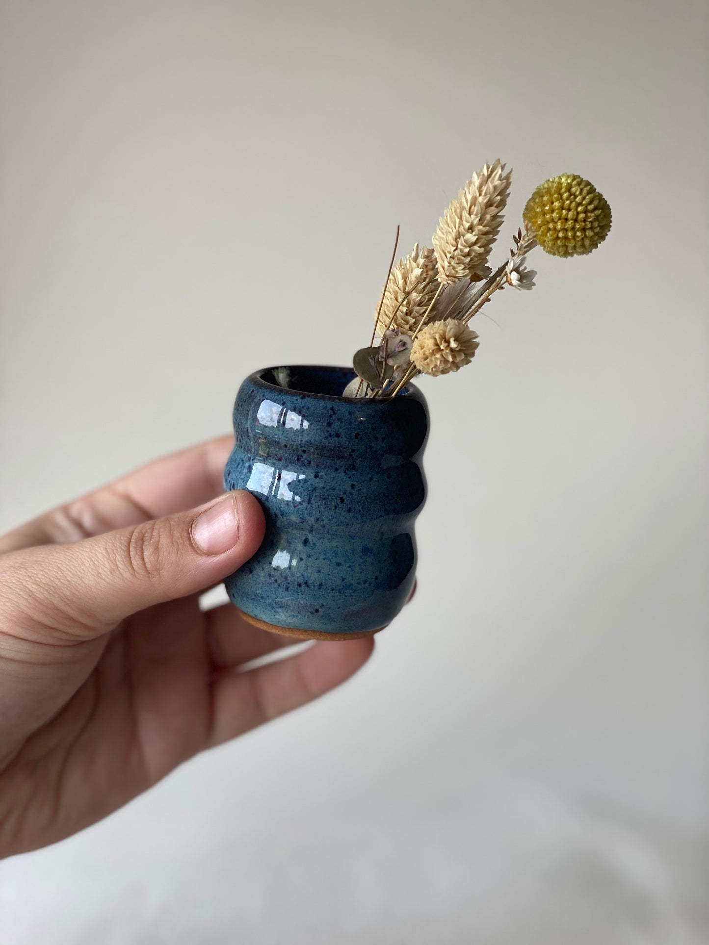 Blue Ember Mini Bud Vase - by Ceramics in the Annexe