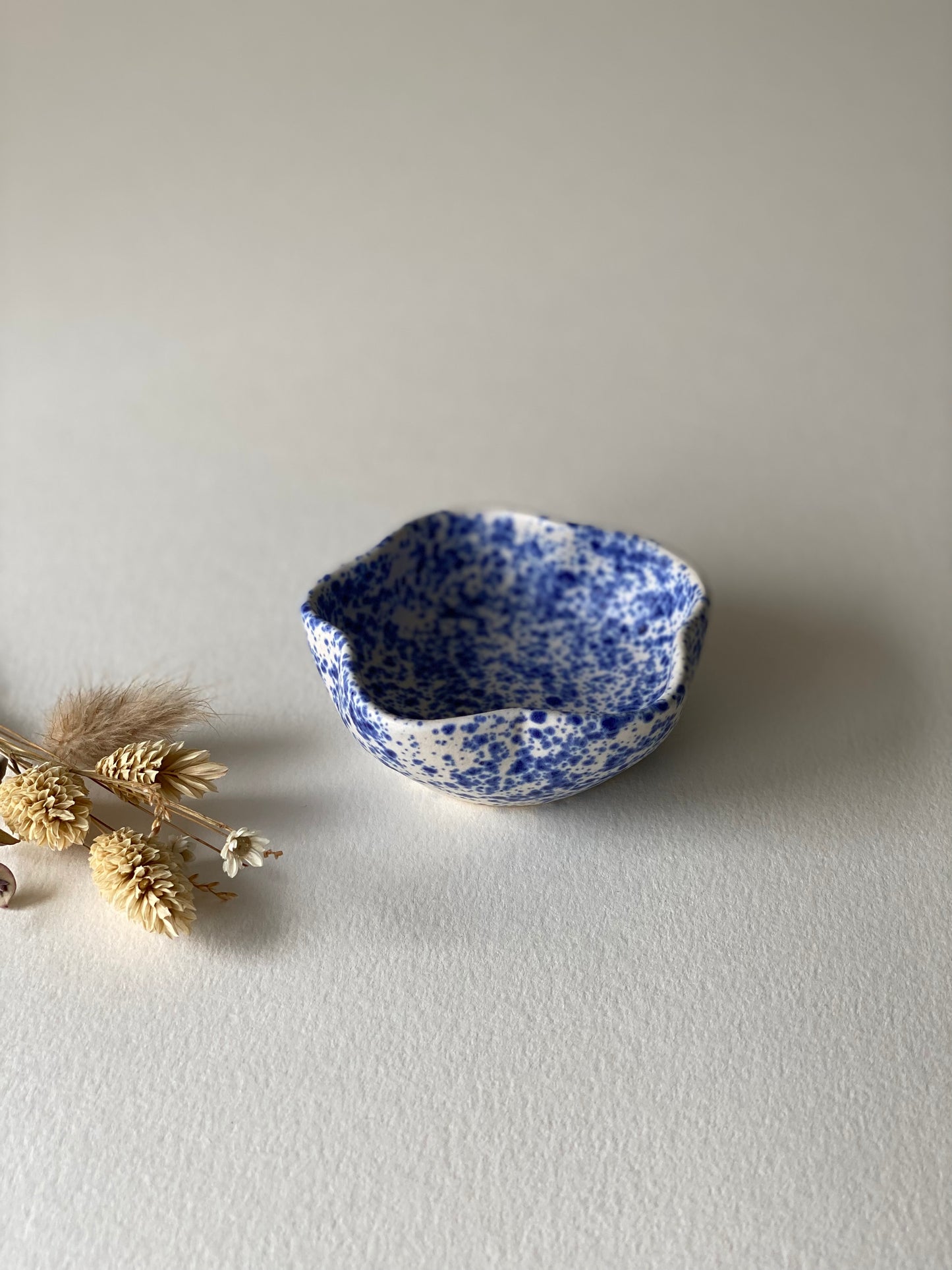 Cerulean Sky Flower Trinket - by Ceramics in the Annexe