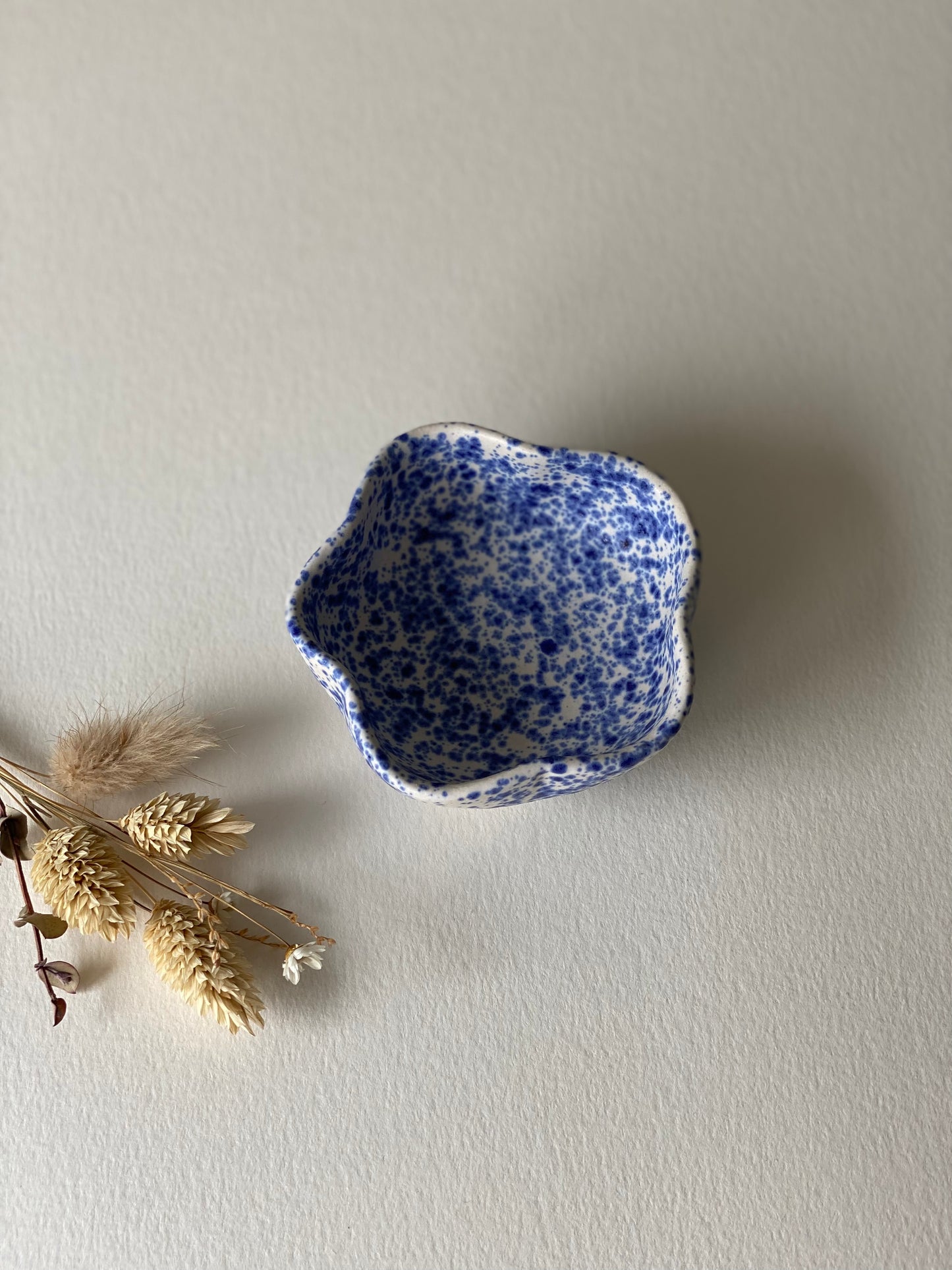 Cerulean Sky Flower Trinket - by Ceramics in the Annexe