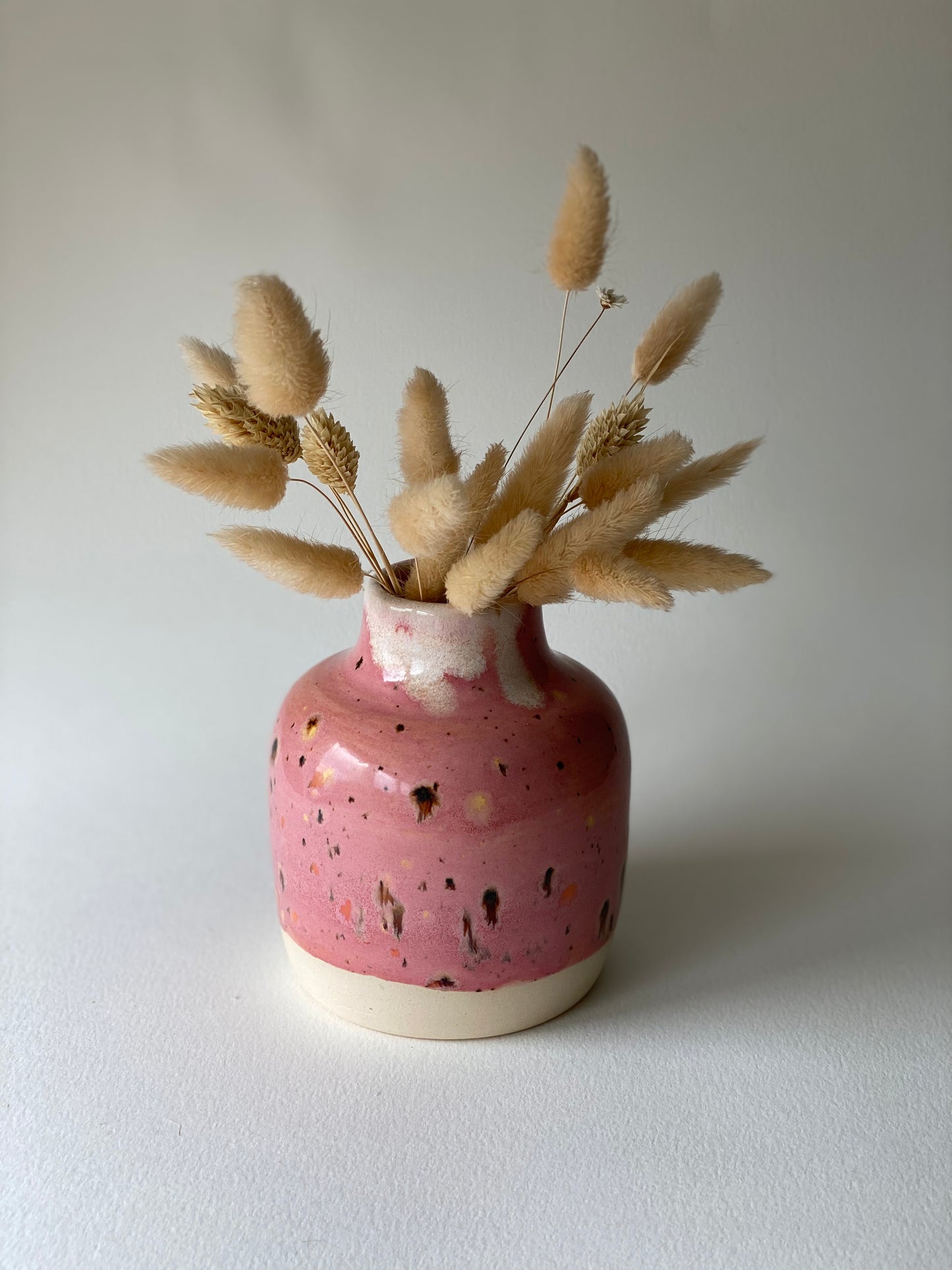 Pink Speckled Vase - by Ceramics in the Annexe