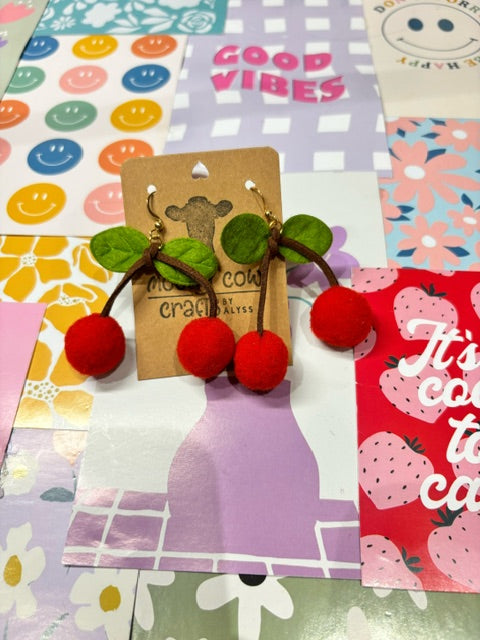 Cherry Earring by Moody Cow