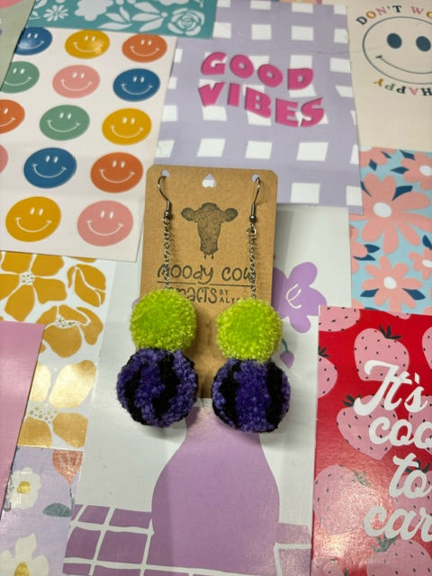 Pom Stack earrings - Moody Cow