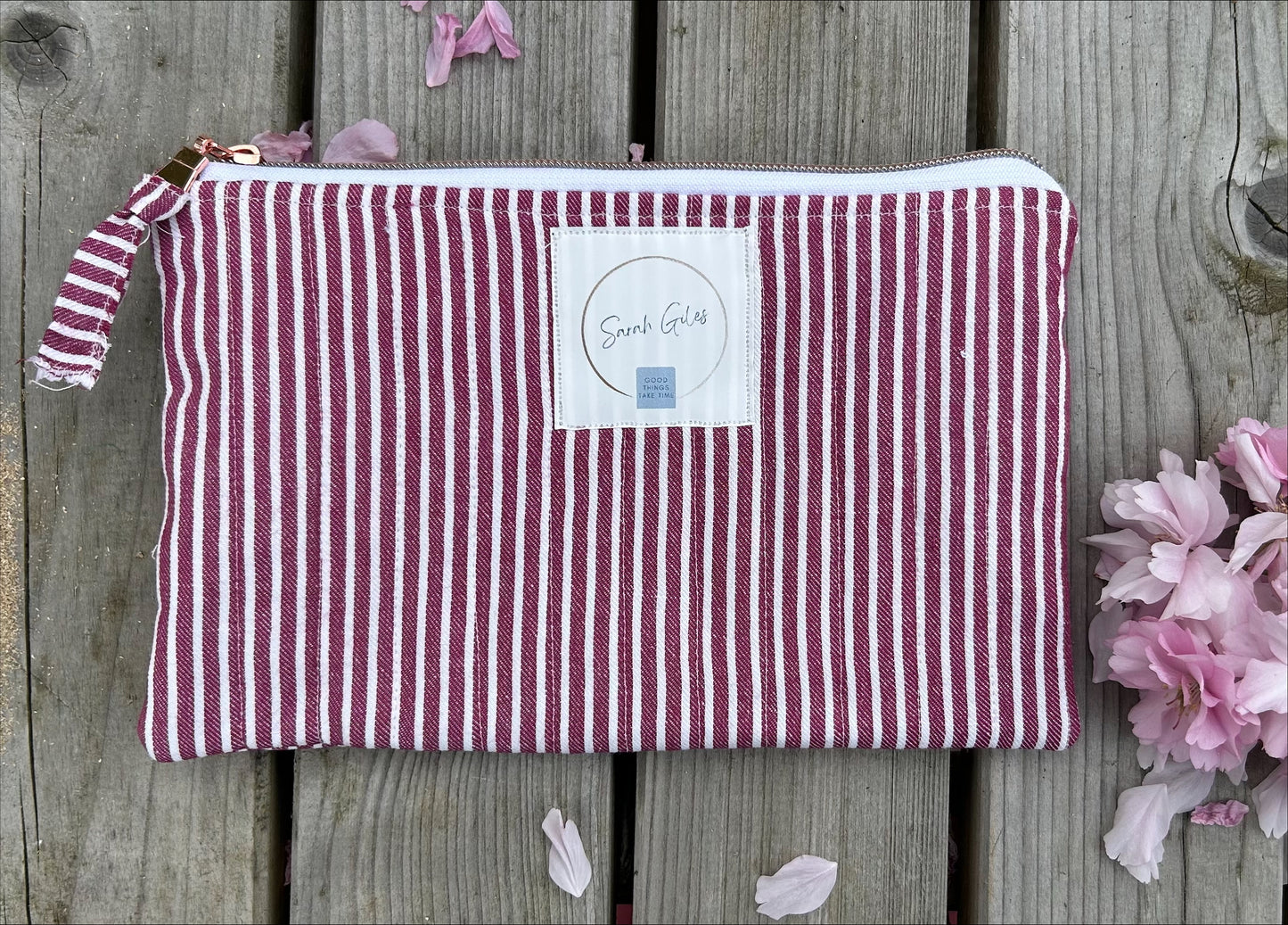 Quilted pouch by Sarah Giles