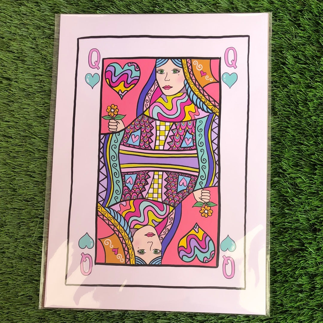 Sinead & Peggy A4 Print Queen of Hearts
