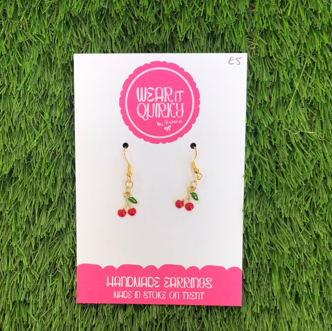 Wear It Quirky £5 Dangle Earrings - Cherries