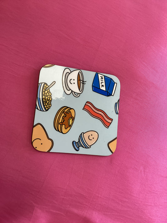 Breakfast coaster - blue by Ivory Dusk