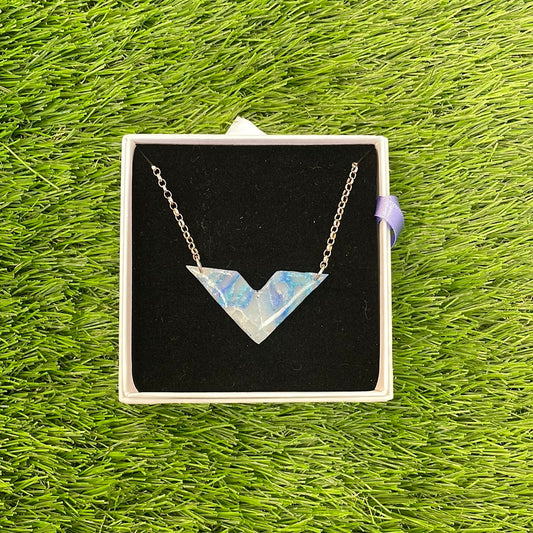 Abby's Art Atelier Necklace - Blues pointed triangle