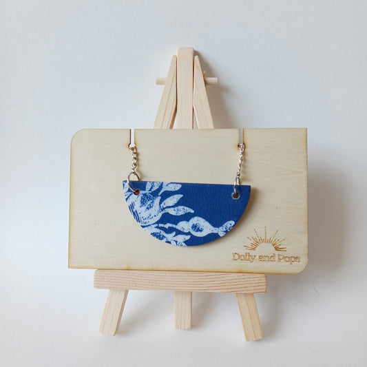 Reversible half moon necklace large - Dolly and Pops