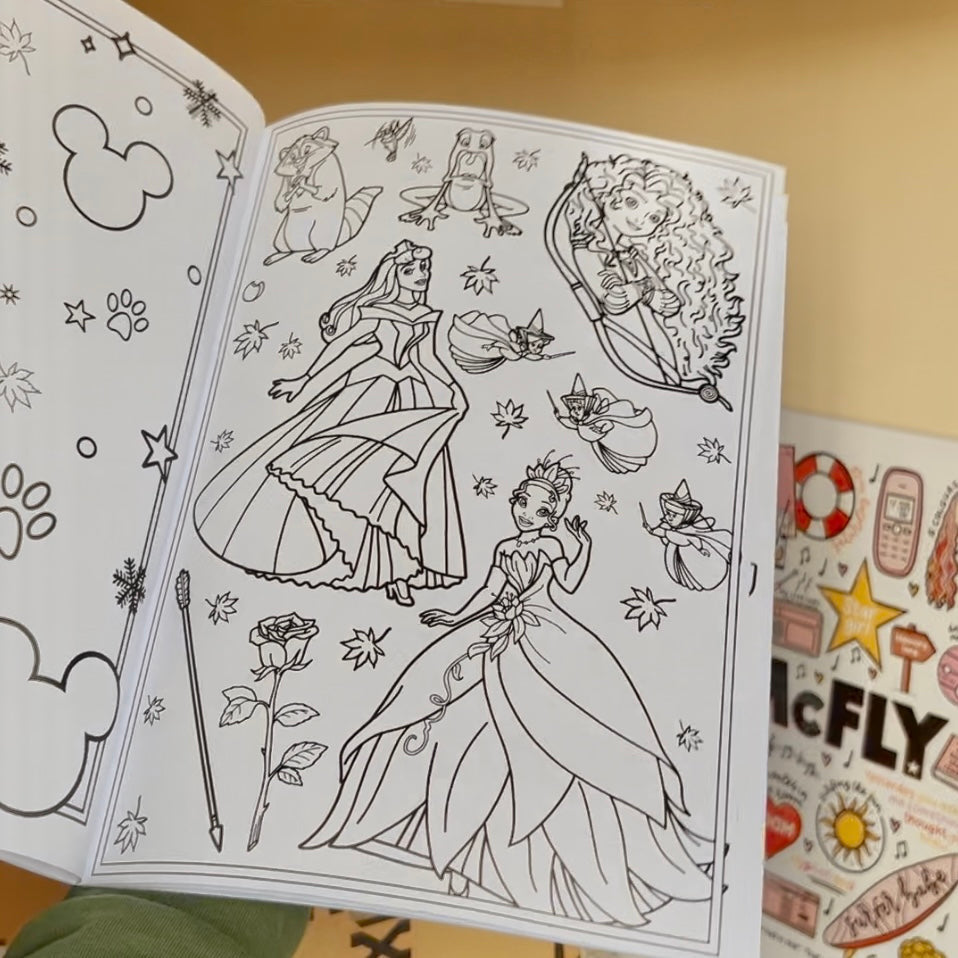 Disney colouring book by Destiny May Designs