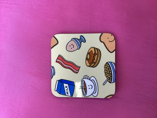 Breakfast coaster - yellow by Ivory Dusk