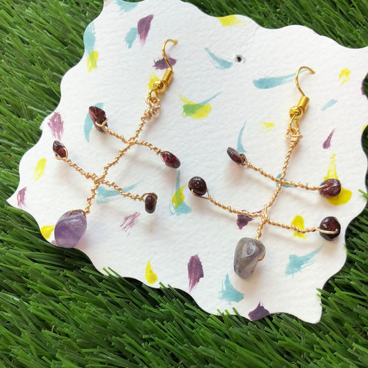Beau Soleil Purple Trees Earrings