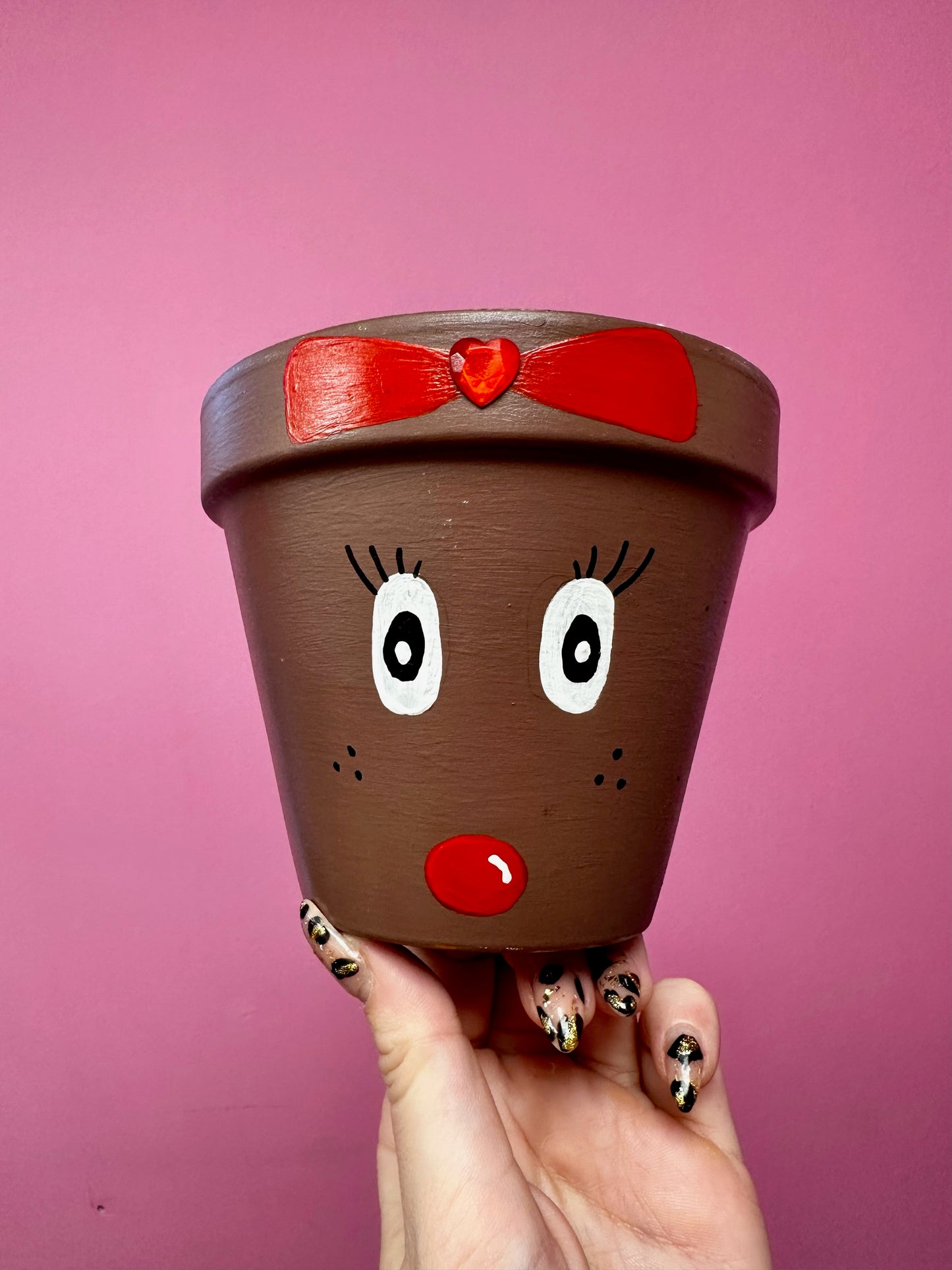 Rudolph Plant Pot by Itsy Bit Potty