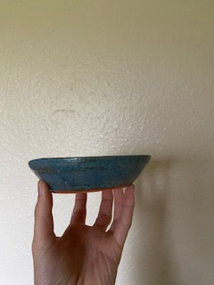 Flat blue bowl by Chynhale Ceramics