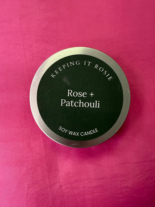 Rose & Patchoulli candle by Keeping It Rosie