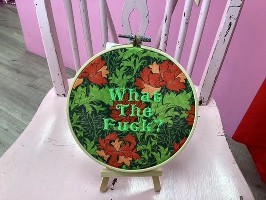 What the fuck (green floral) by Toria Creates