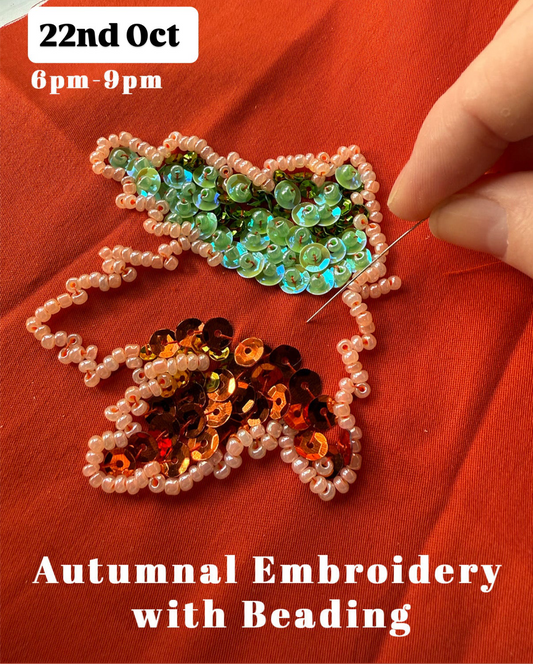 Embroidery with Autumnal Beading Workshop