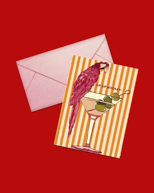 Sip Sip Hooray Card By March & Butler