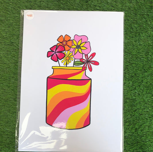 Sinead & Peggy A3 Print - Flower Vase